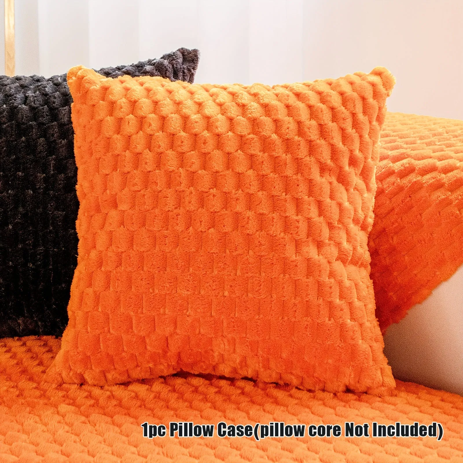 1pc Honeycomb Velvet Sofa Cover Luxe Petfriendly Furniture Protection