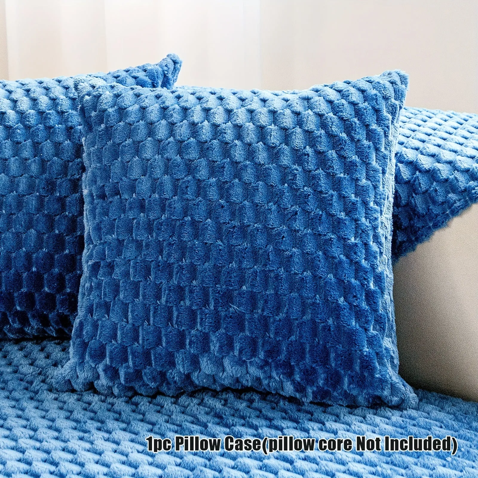 1pc Honeycomb Velvet Sofa Cover Luxe Petfriendly Furniture Protection