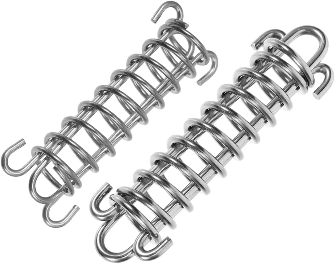 2pcs Shock Absorbing Dog Leash with Spring Heavy Duty Steel Tie for Training Suitable for All Dog Breeds for Outdoor and Camping Use