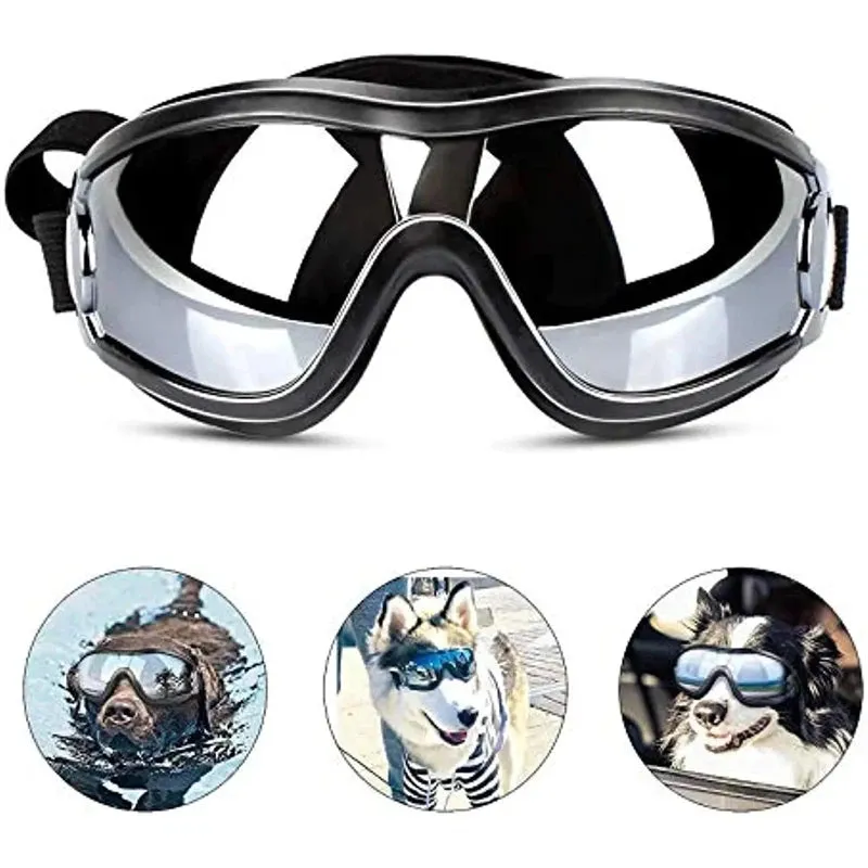 Adjustable Dog Goggles for Travel & Snow Protection
