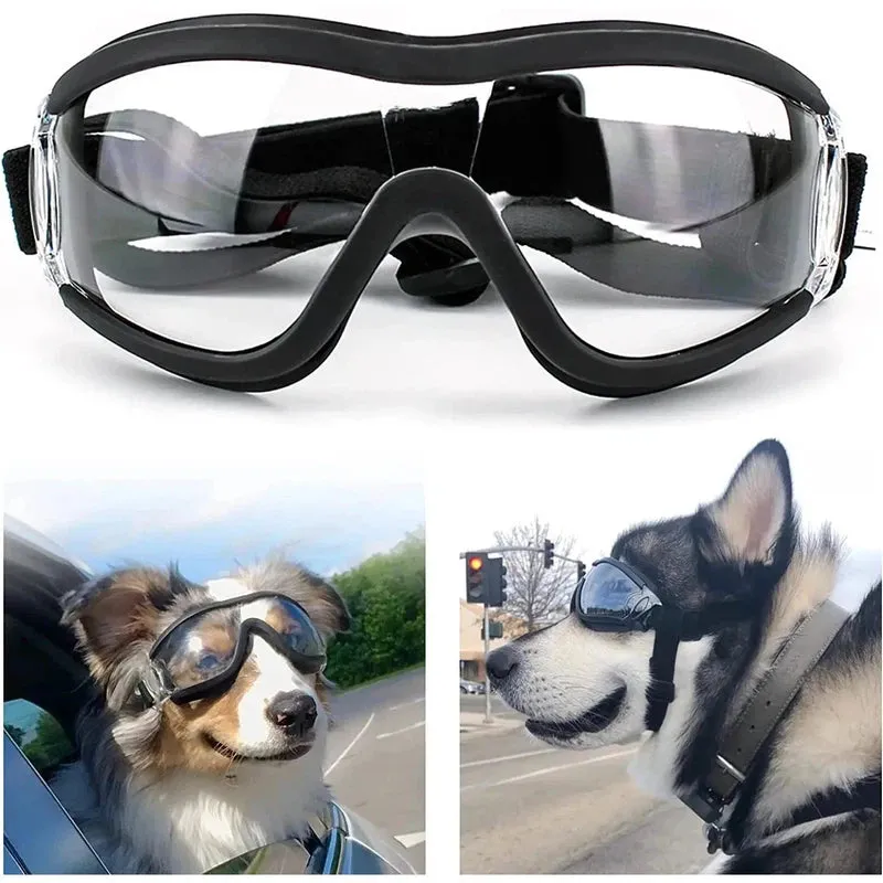 Adjustable Dog Goggles for Travel & Snow Protection