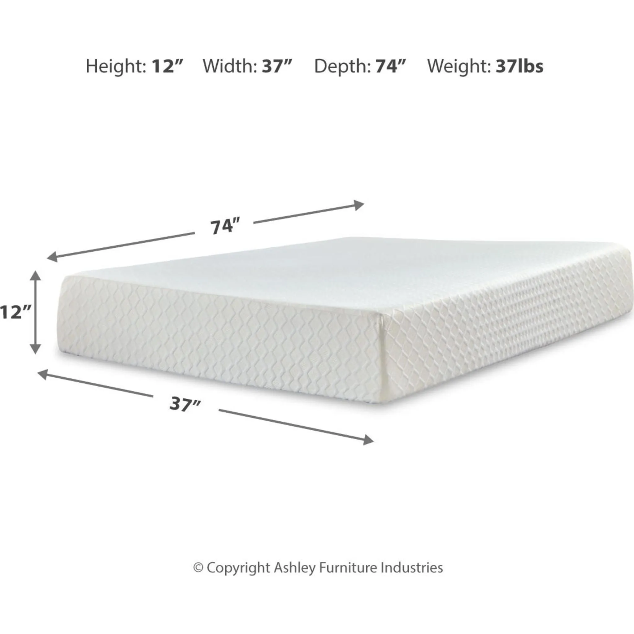 Ashley Sleep Chime 12 inch Memory Foam Mattress In A Box