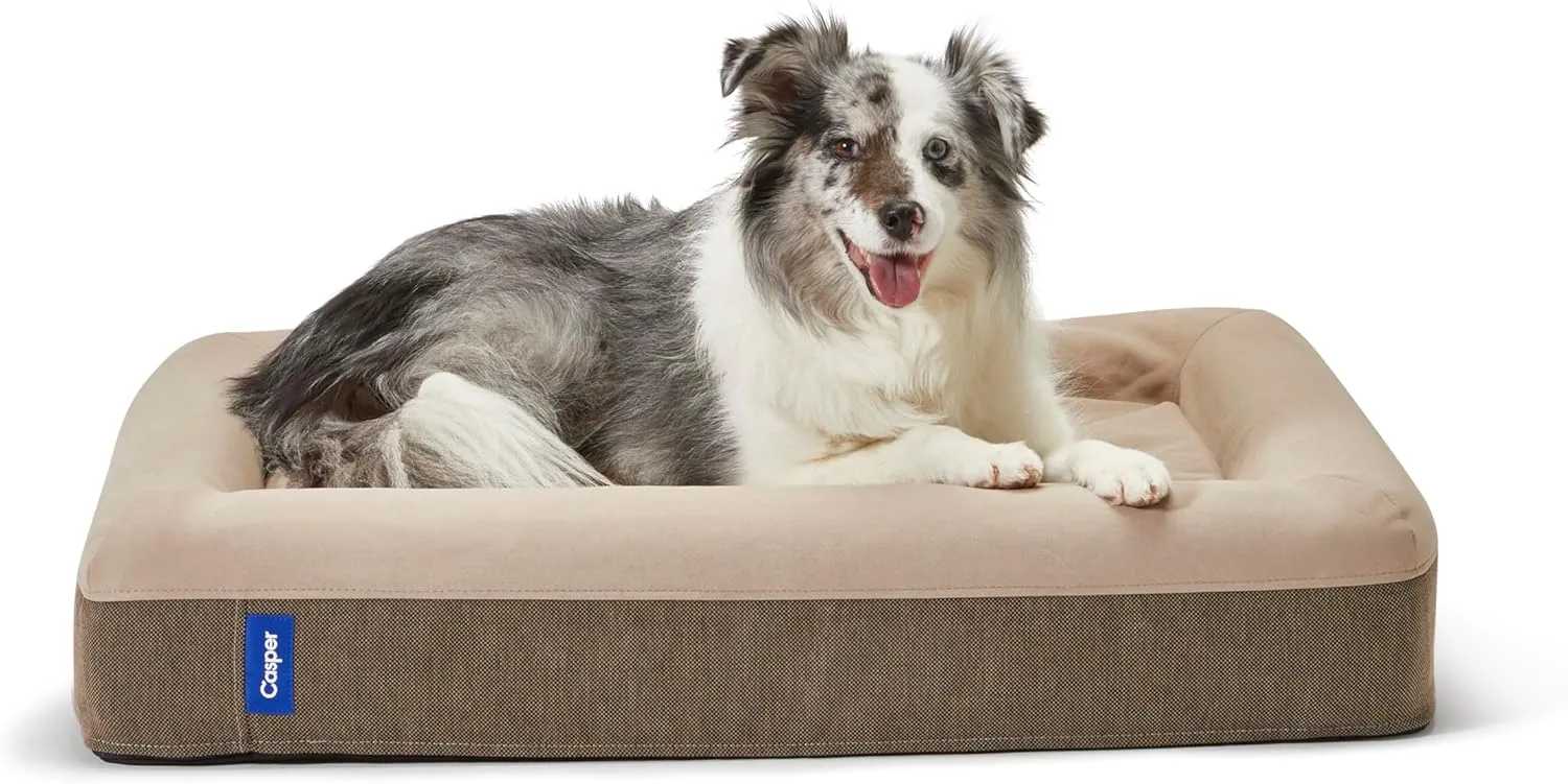 Casper Dog Bed, Plush Memory Foam, Medium, Sand