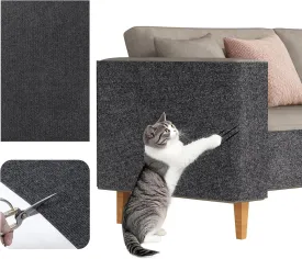 Cat Scratch Couch Protector, Adhesive Scratcher Pad Deterrent for Furniture, DIY Cat Climbing Scratch Pad for Indoor Cats (Grey, 31.5''x19.7'')