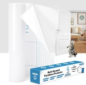 Cat Scratch Furniture Protector, Single-Sided Sticky Couch Protector for Cats, Flexible Couch Corner Guard Under Cats Claw, Cat Scratch Deterrent Tape Thicken Vinyl (196.8"x11.8")