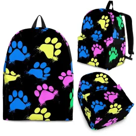 Colorful paws Black - Backpack