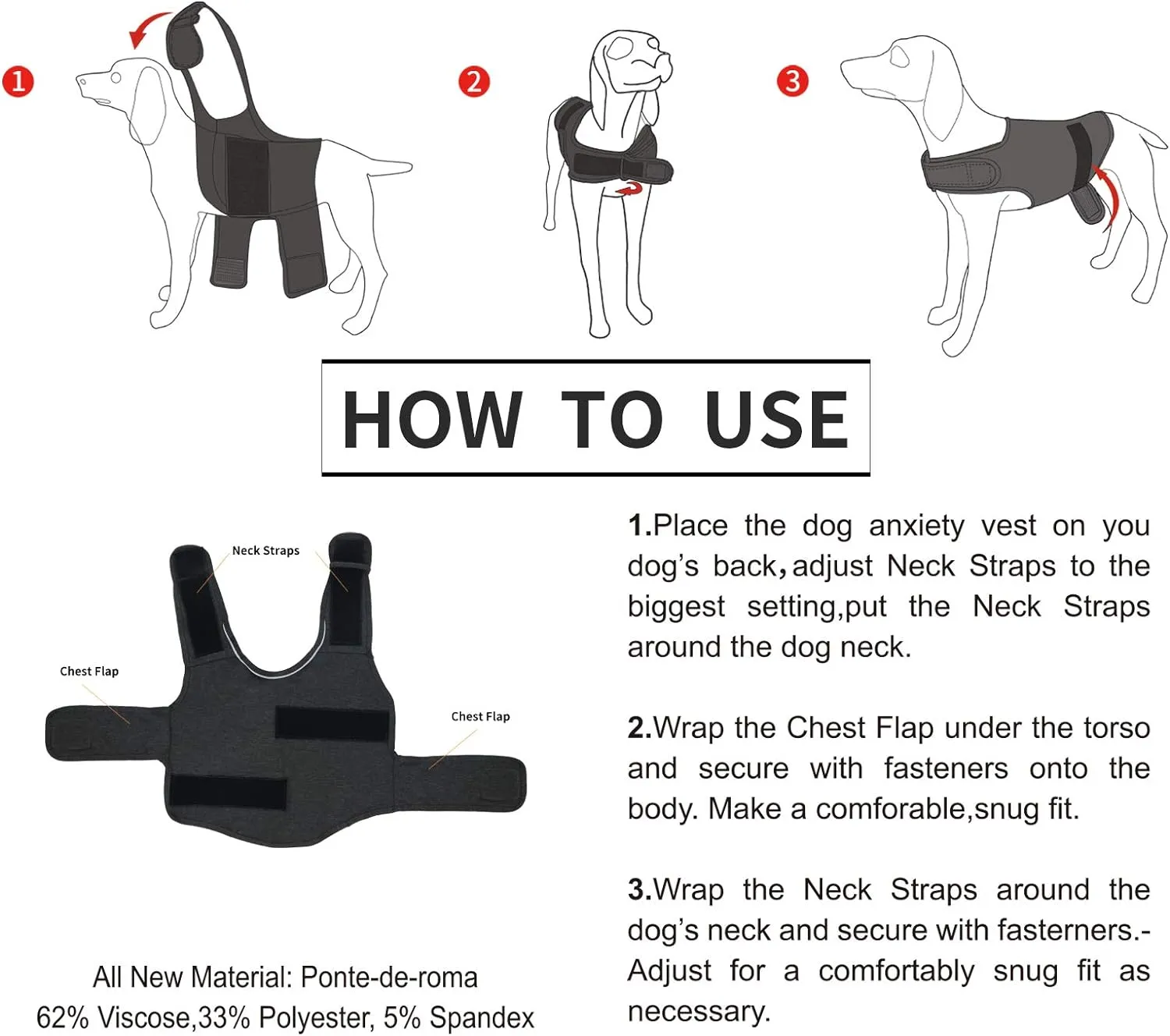 Comfort Dog Anxiety Relief Coat, Dog Anxiety Calming Vest Wrap for Thunderstorm,Travel,4th of July Fireworks,Vet Visits,Separation Anxiety Relief for Dogs (X-Small (Pack of 1), Gray)