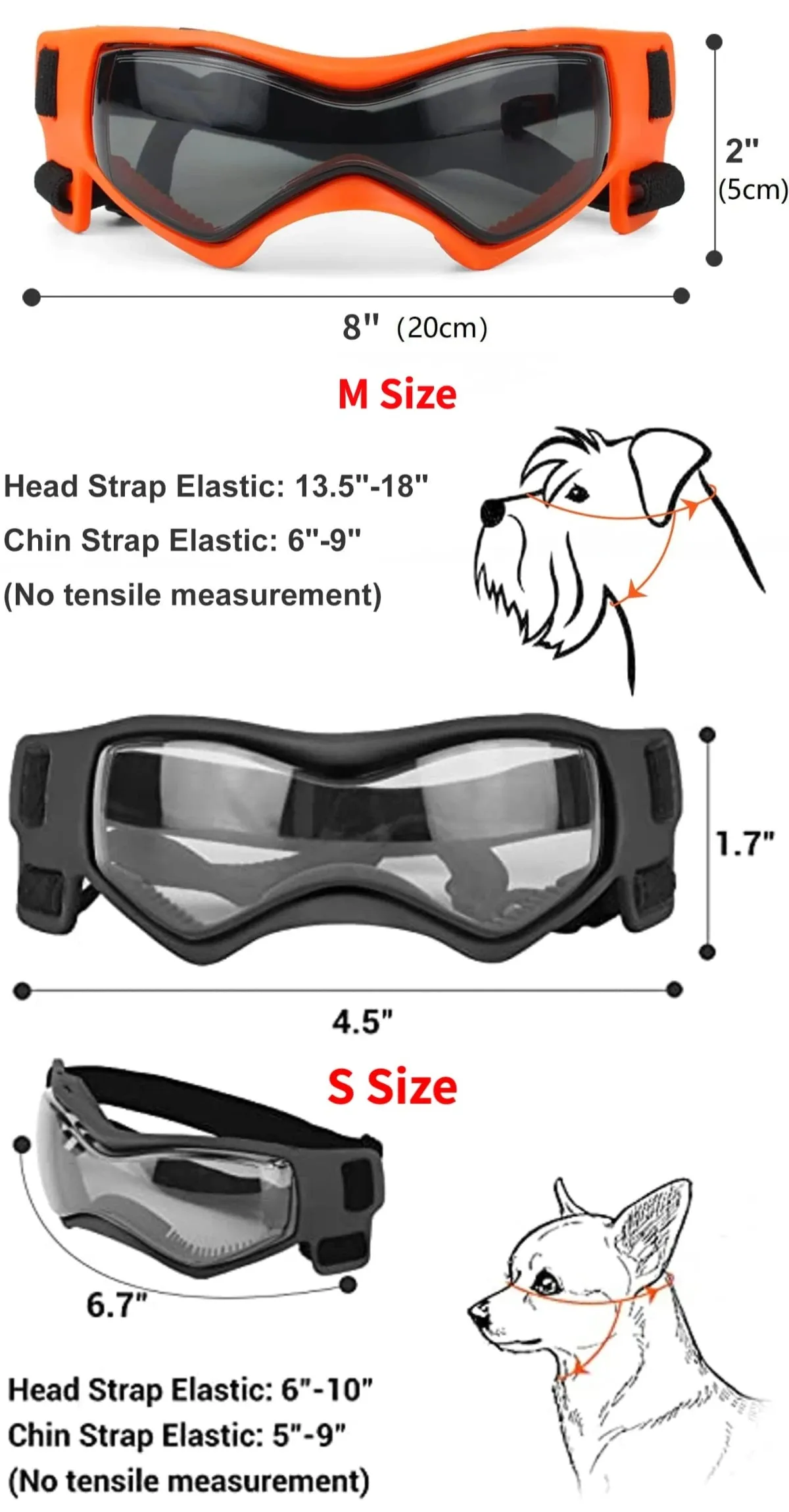 Cool Paws Dog Eye Protection Goggles Anti-UV Windproof