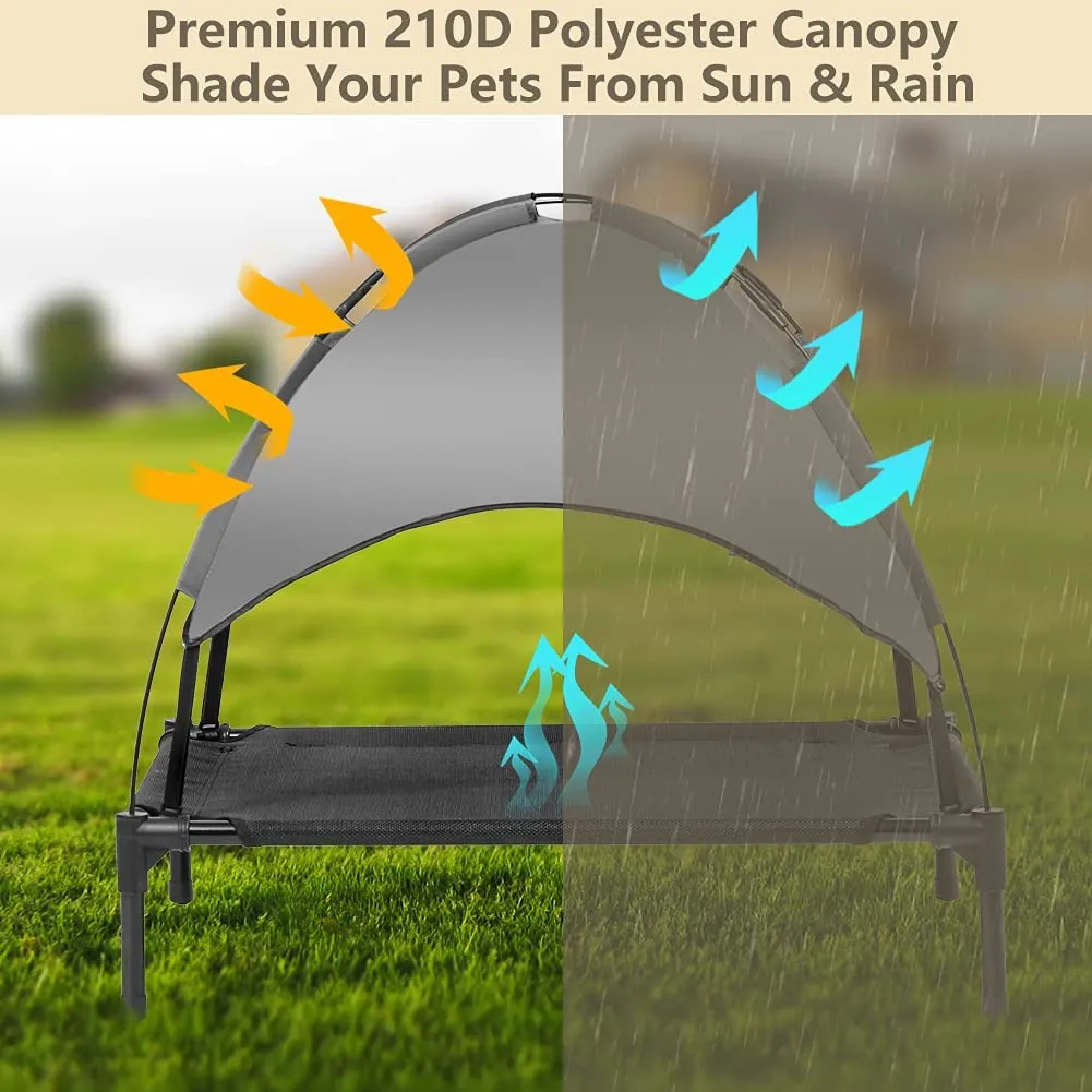 Dog Elevated Bed w/ Canopy - Style A