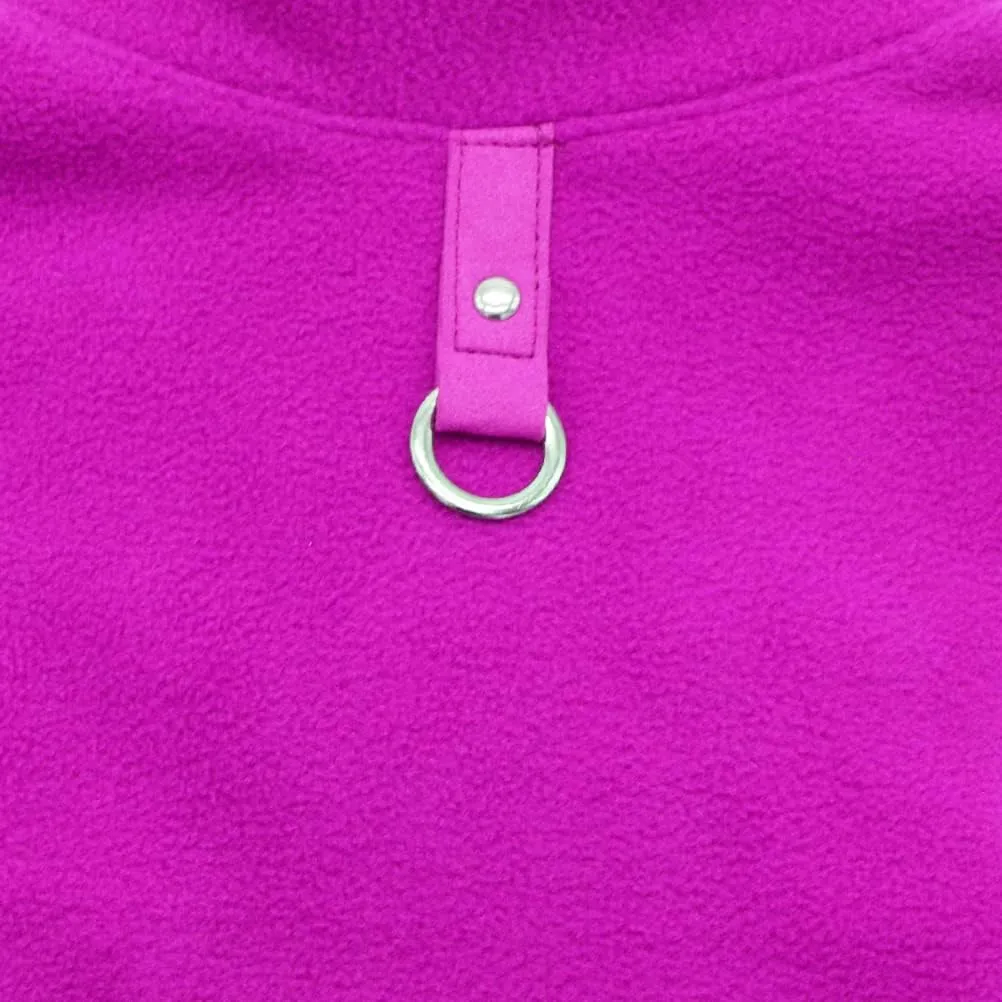 Dog Fleece Vest Soft Winter Jacket Sweater with D-Ring Leash Cold Weather Coat Hoodie for Small Medium Large Dogs Purple X-Large