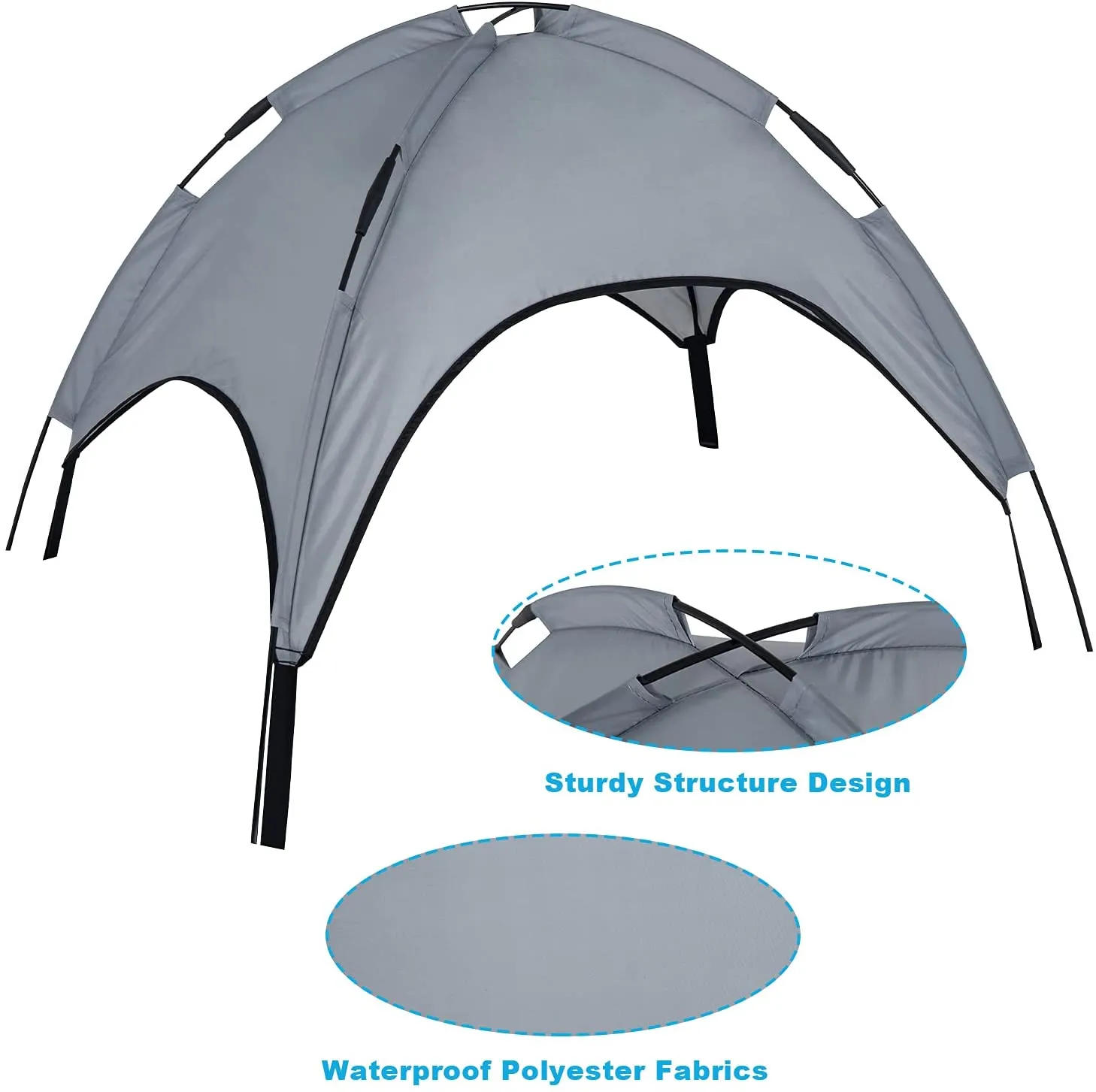Elevated Outdoor Dog Bed with Canopy-M