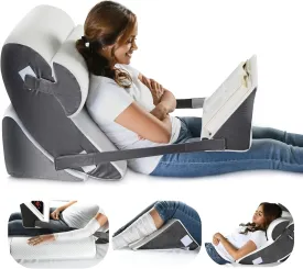 Gleur Wedge Pillow Set For After Surgery- Memory Foam Orthopedic Bed Wedge Pillow Post Surgery Adjustable Incline for All Sleeping, Sitting Positions, Acid reflux Includes a Desk Pillow Patent Pending
