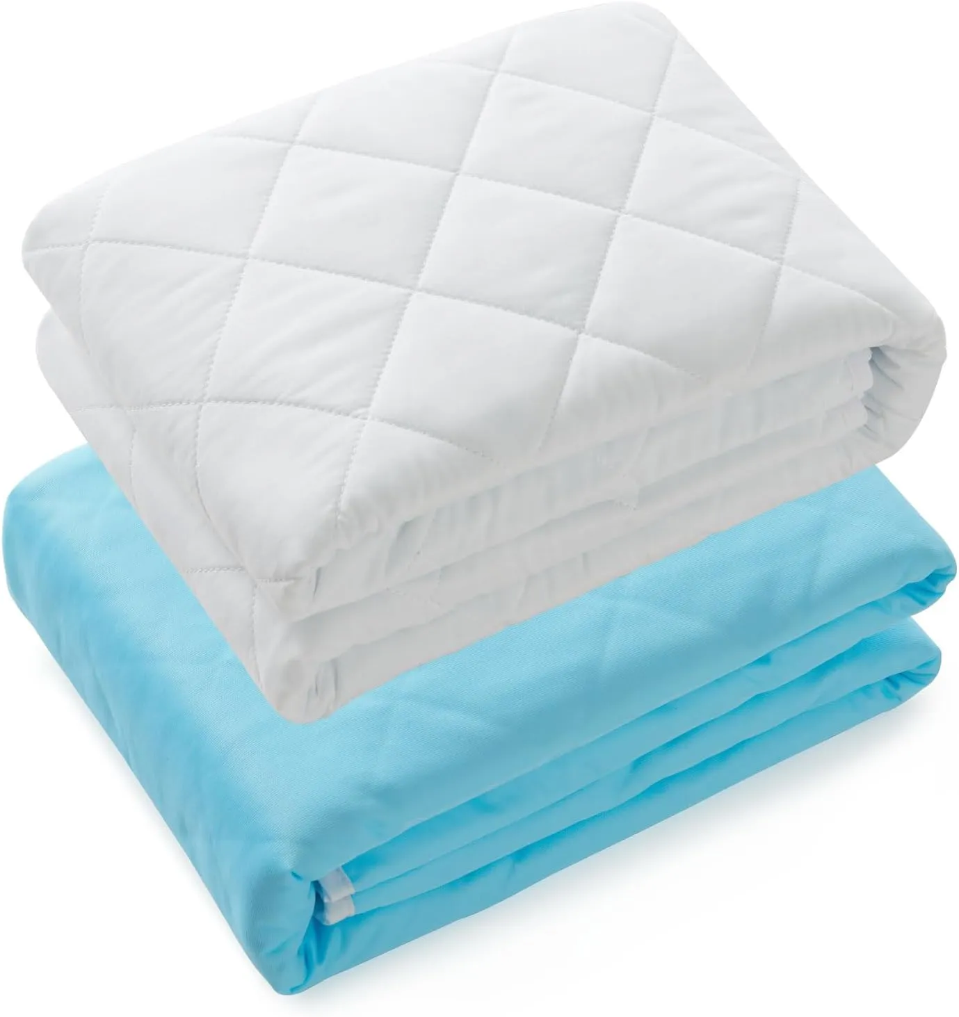 KANECH 44"x52" (2 Pack) Large Waterproof Washable Bed Pads for Kids, Adults , Elderly & Pets, Waterproof Mattress Protector & Reusable Bedwetting Incontinence Pads for Bed, Sofa ,Couch ,Floor