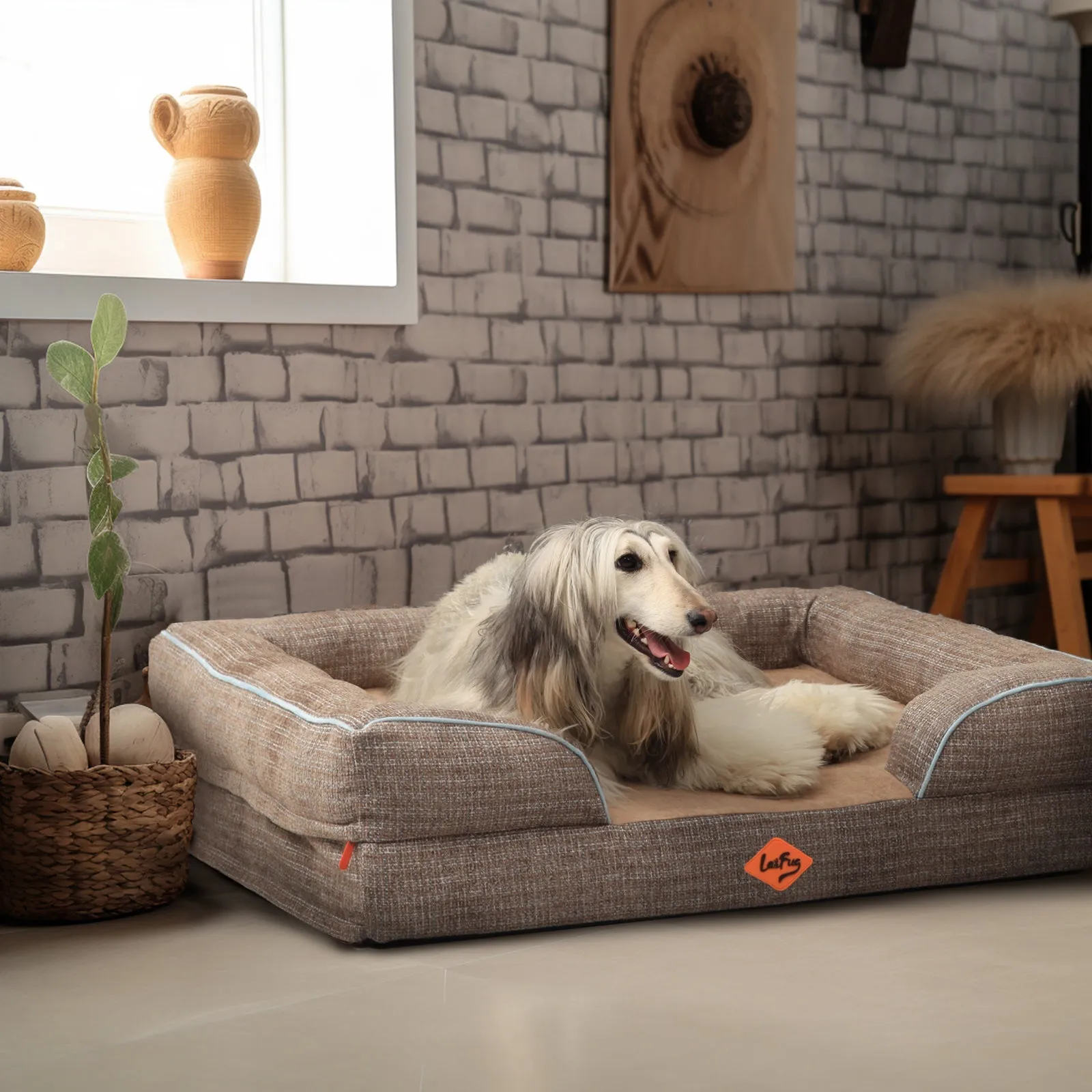 Laifug Large Orthopedic Premium Memory Foam Dog Sofa
