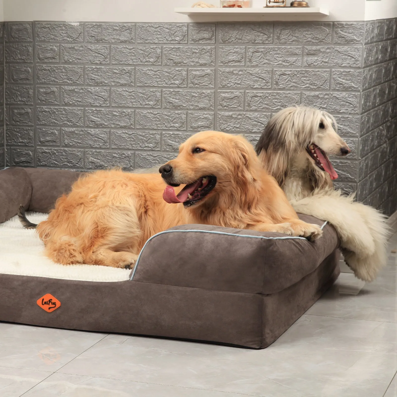 Laifug Large Orthopedic Premium Memory Foam Dog Sofa