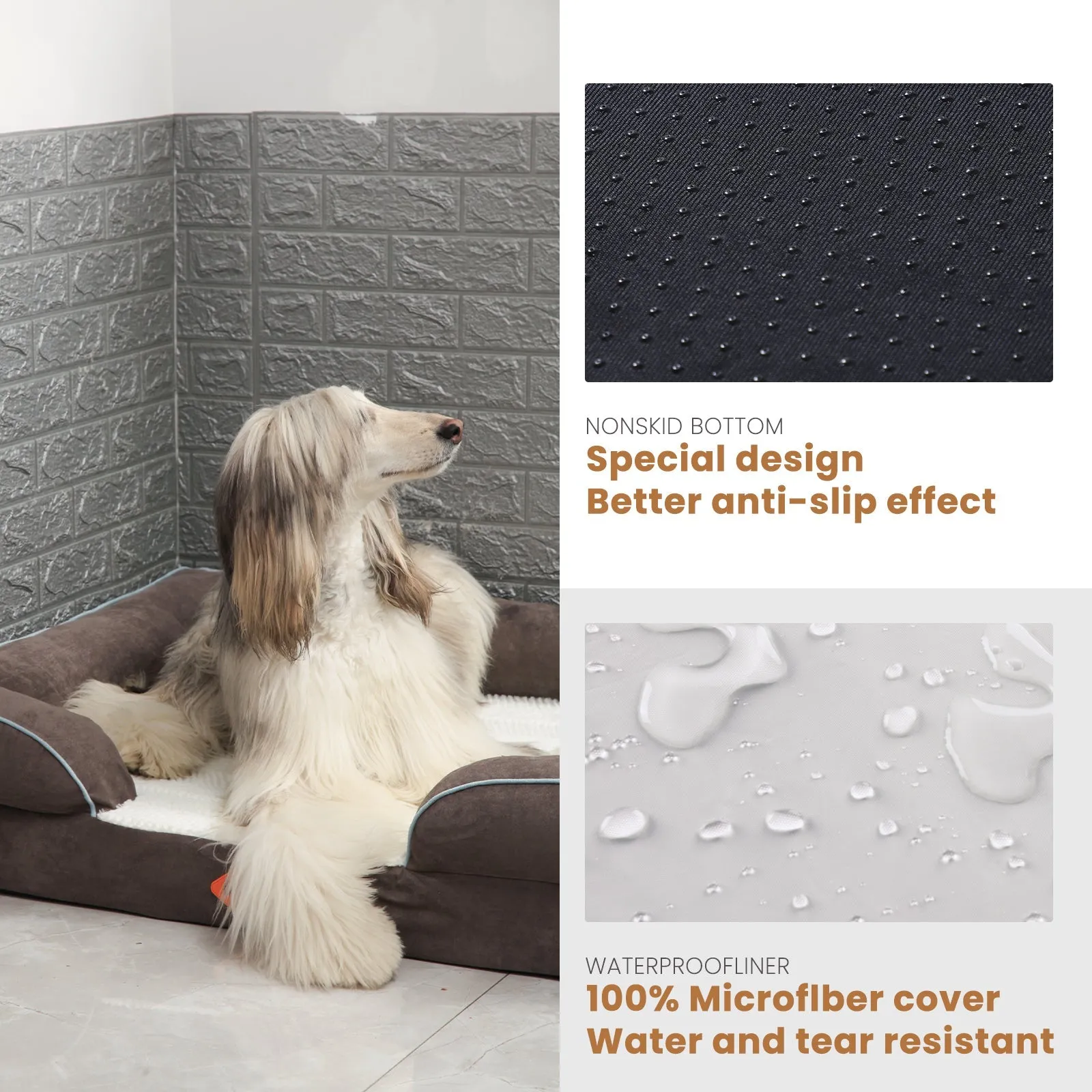 Laifug Large Orthopedic Premium Memory Foam Dog Sofa