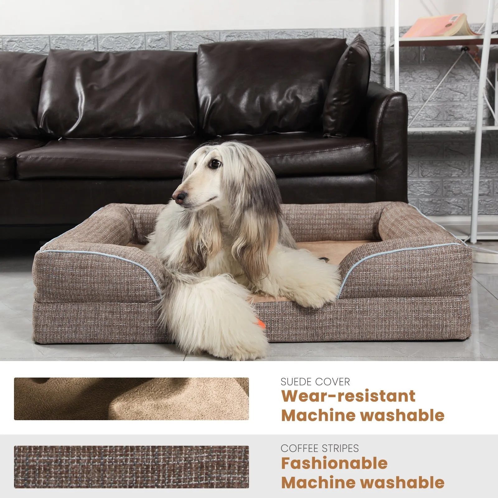 Laifug Large Orthopedic Premium Memory Foam Dog Sofa