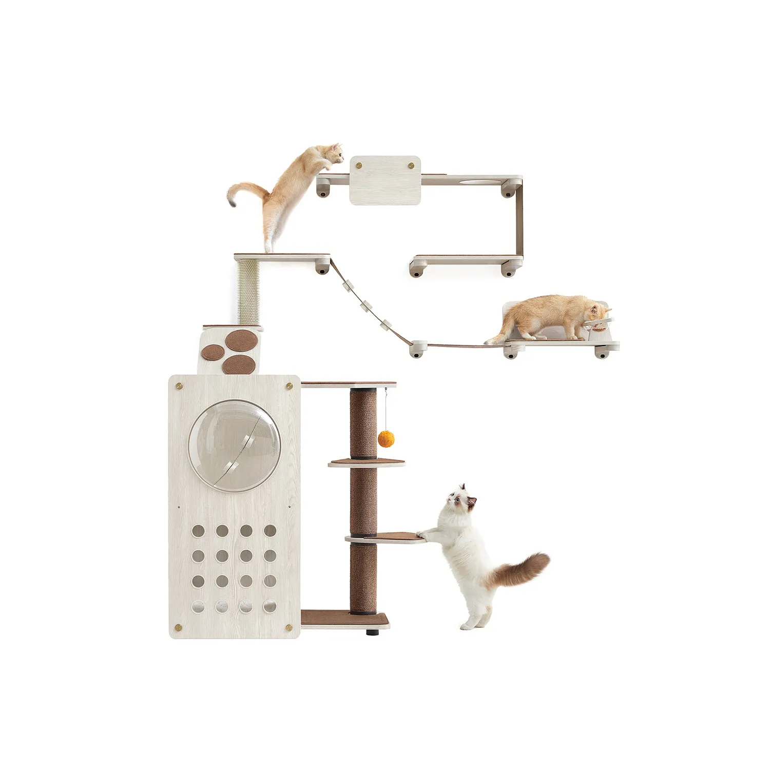Land Set of 7 Cat Wall Furniture
