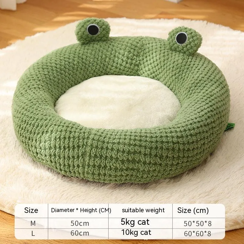 Little Frog Plush House Pet Bed Nest