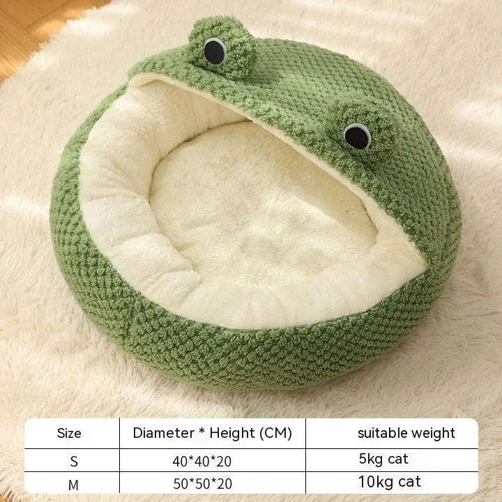 Little Frog Plush House Pet Bed Nest