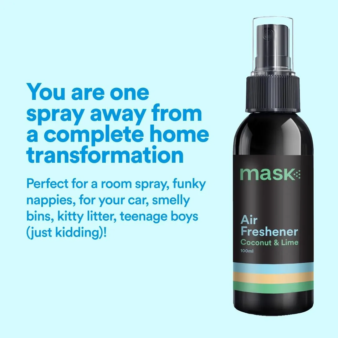 Mask - Air Freshener Spray, Bathroom Deodorizer, Travel Size Air Freshener, Long Lasting, Strong Odor Eliminator, Pet Odor Eliminator, 10.2 Fl Oz, Mix Pack of 3
