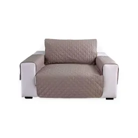 Non-Slip Quilted Pet Sofa Cover, 1 Seat, Khaki - Floofi