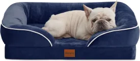 Orthopedic Dog Bed for Medium Size Dogs - Comfort Dog Sofa, Pet Couch with Removable Washable Cover and Waterproof Lining, Supportive Foam Pets Sofa with Nonskid Bottom, Navy Blue