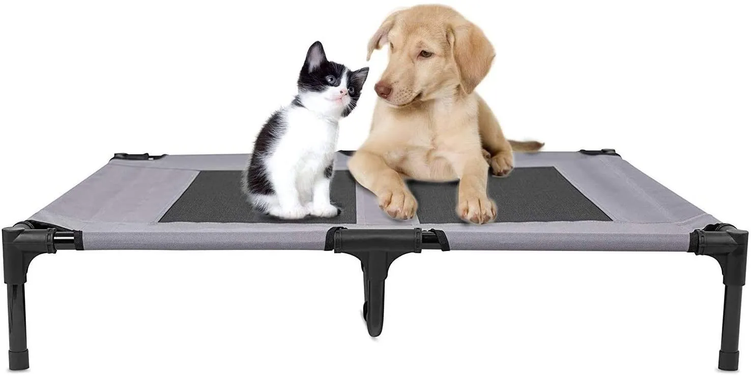 PawfectPals Elevated Pet Bed for Indoor Outdoor with Detachable Shade