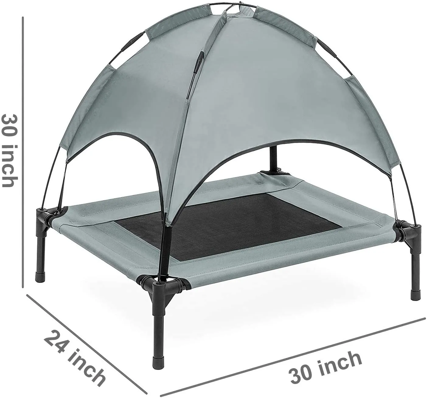 PawfectPals Elevated Pet Bed for Indoor Outdoor with Detachable Shade