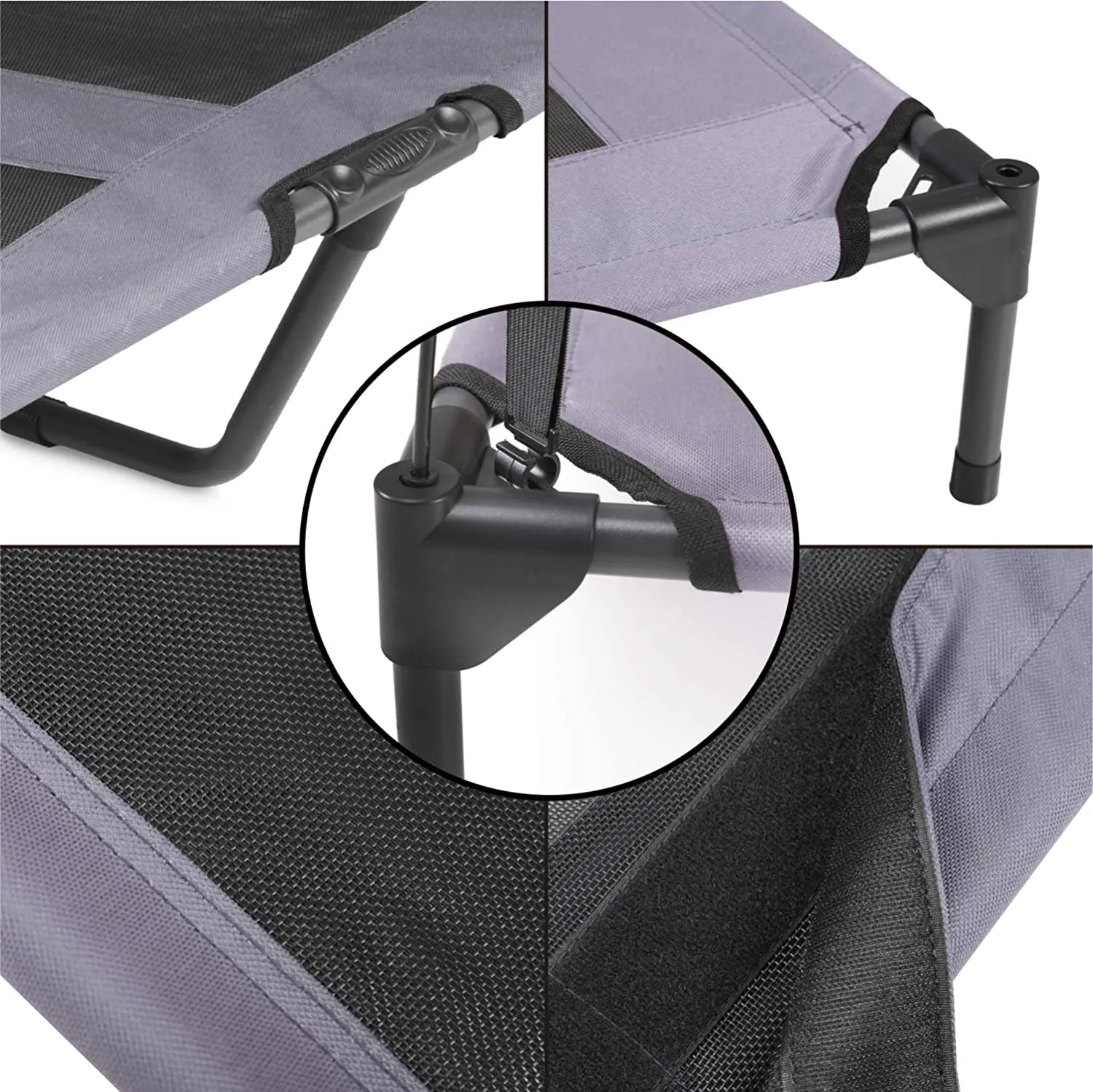 PawfectPals Elevated Pet Bed for Indoor Outdoor with Detachable Shade