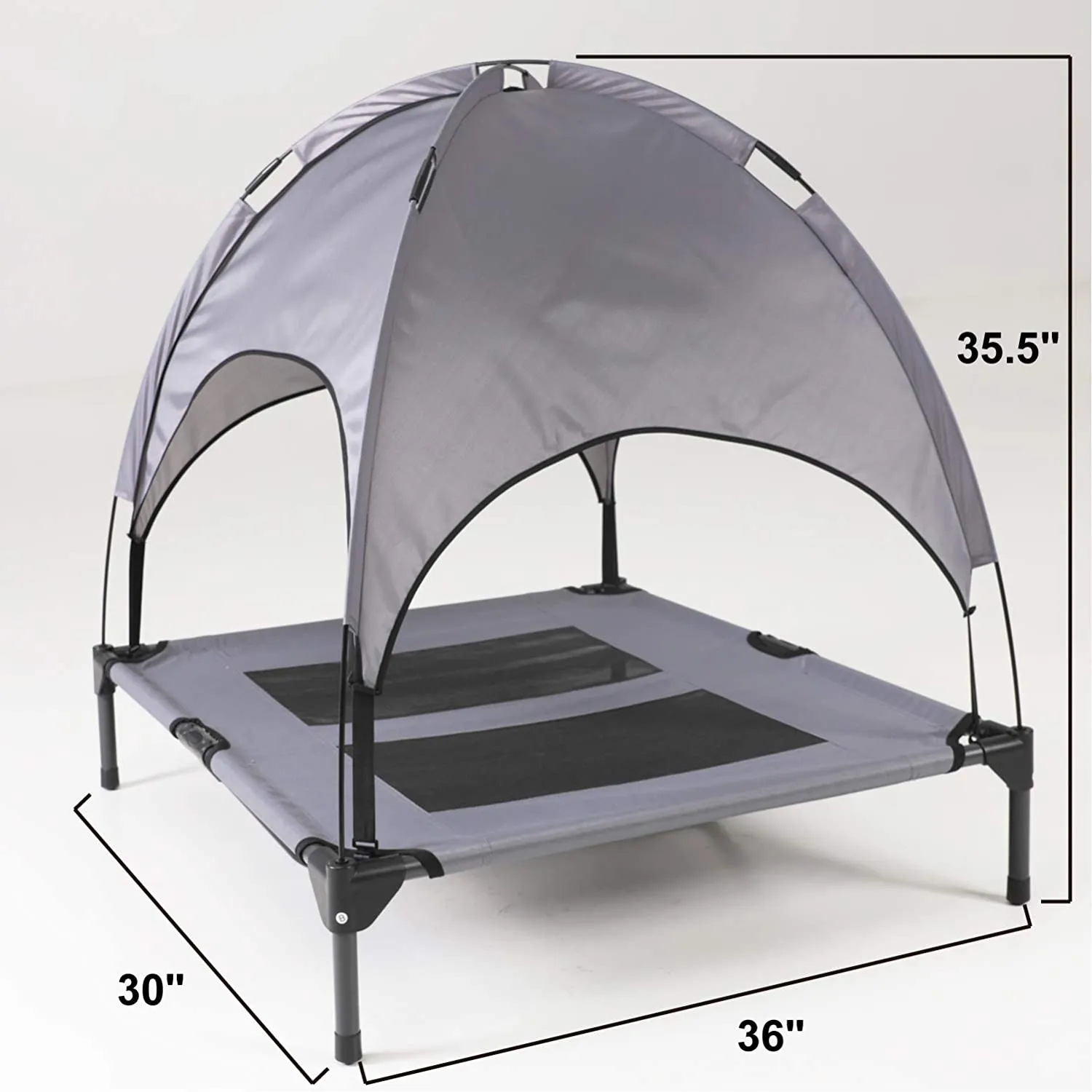 PawfectPals Elevated Pet Bed for Indoor Outdoor with Detachable Shade