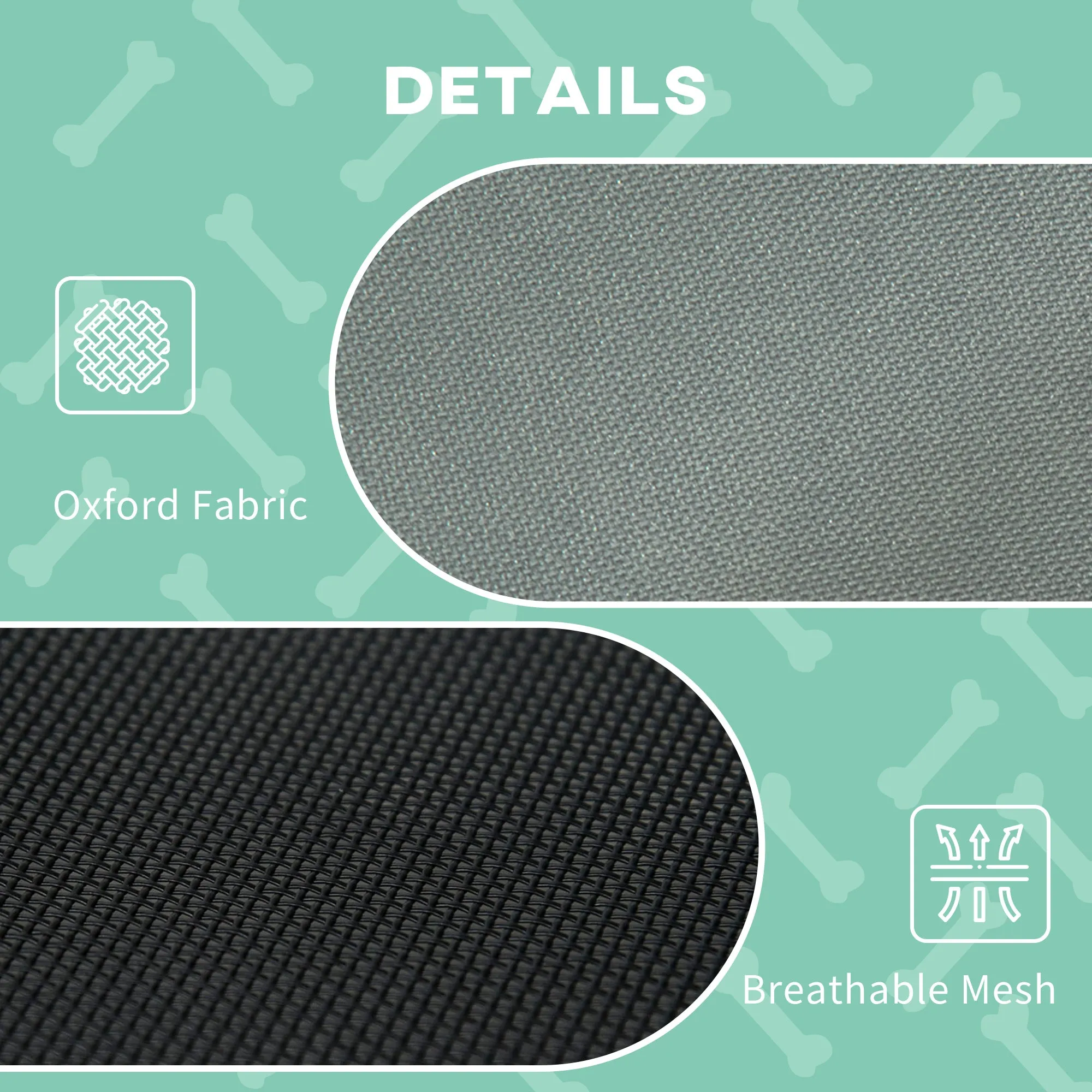 PawHut 61 cm Elevated Portable Dog Cot Cooling Pet Bed with UV Protection Canopy Shade