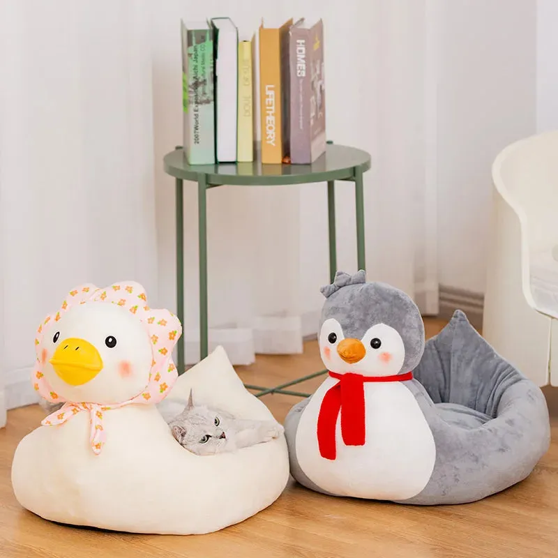 Pet Dog Bed - Warm Plush Fashion Dog Kennel - Soft Sofa - Washable Sleeping Nest Cushion Mats for Dogs - House Cushion Products