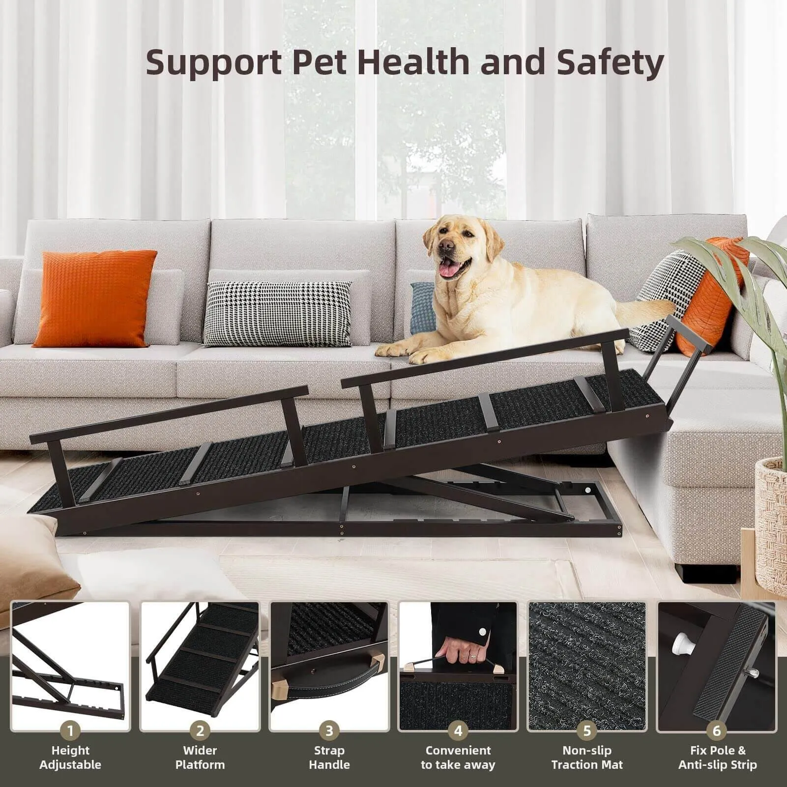 Portable Wooden Pet Ramp 64 Inch PA903