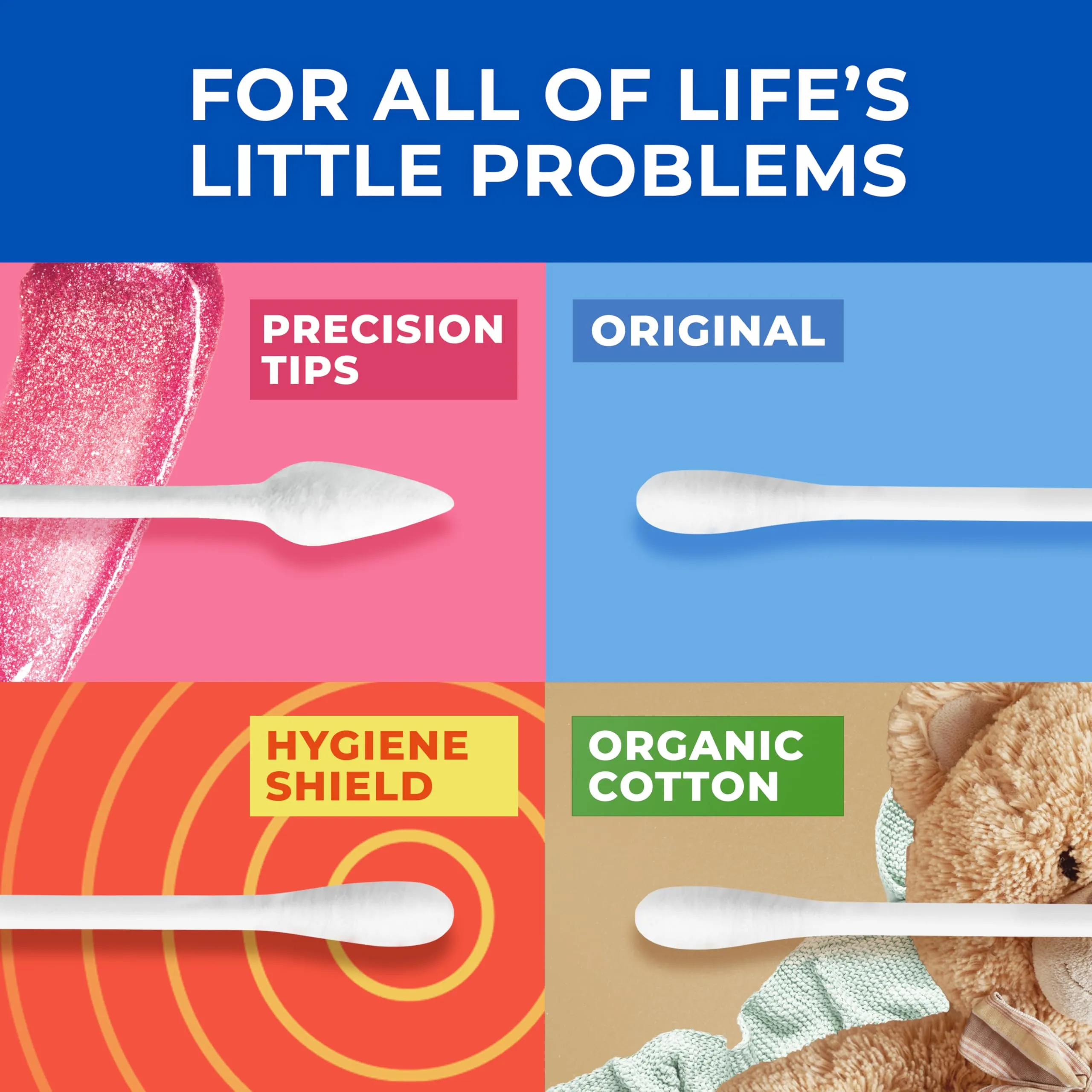 Q-tips Cotton Swabs For Hygiene and Beauty Care Original Cotton Swab Made With 100% Cotton 375 Count