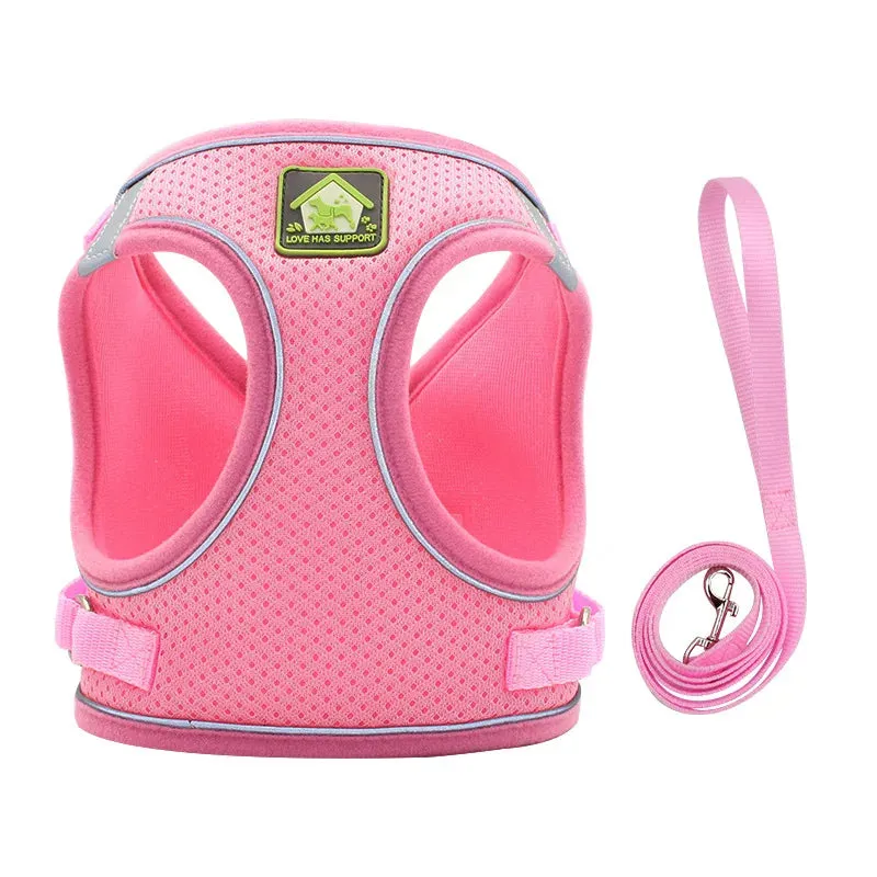 Reflective Breathable Dog Harness for Small to Medium Dogs - Corgi Compatible