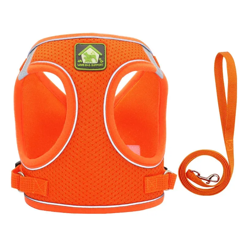 Reflective Breathable Dog Harness for Small to Medium Dogs - Corgi Compatible