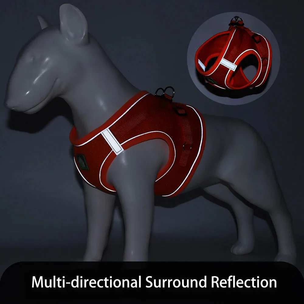 Reflective Breathable Dog Harness for Small to Medium Dogs - Corgi Compatible