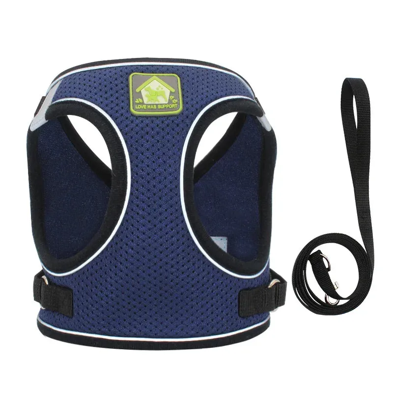 Reflective Breathable Dog Harness for Small to Medium Dogs - Corgi Compatible