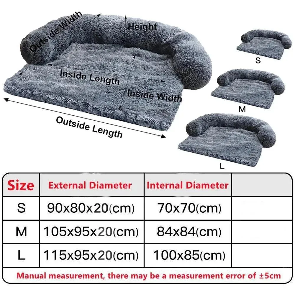 Removable Plush Pet Sofa Bed Cozy Comfort