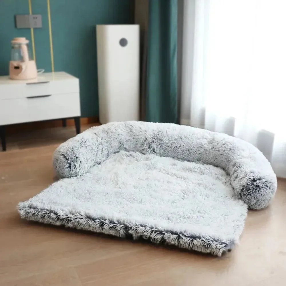 Removable Plush Pet Sofa Bed Cozy Comfort