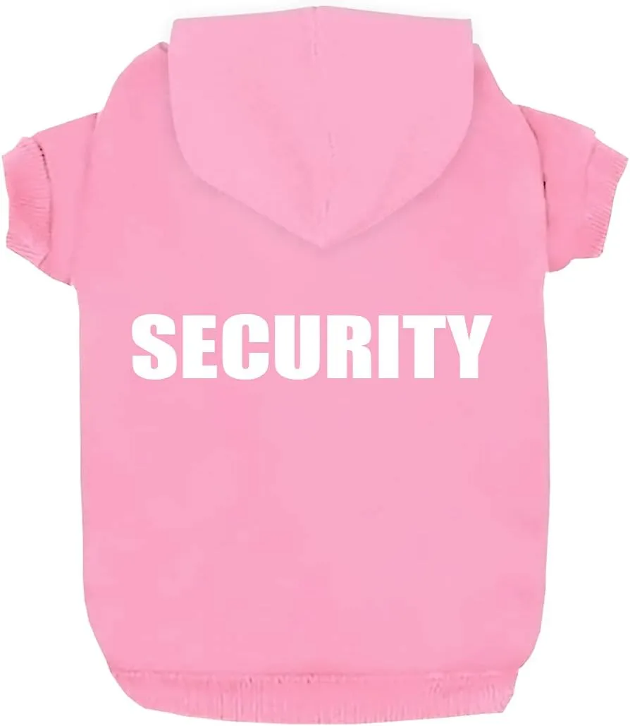 Security Dog Hoodies Dog Clothes Apparel Winter Sweatshirt Warm Sweater Cotton Puppy Small Dog Hoodie for Small Dog Medium Large Dog Cat (Pink, XS)