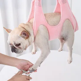 Soft Plush Pet Hammock for Grooming Assistance