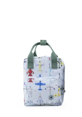 Studio Ditte Small Backpack Ice Blue, Airplanes