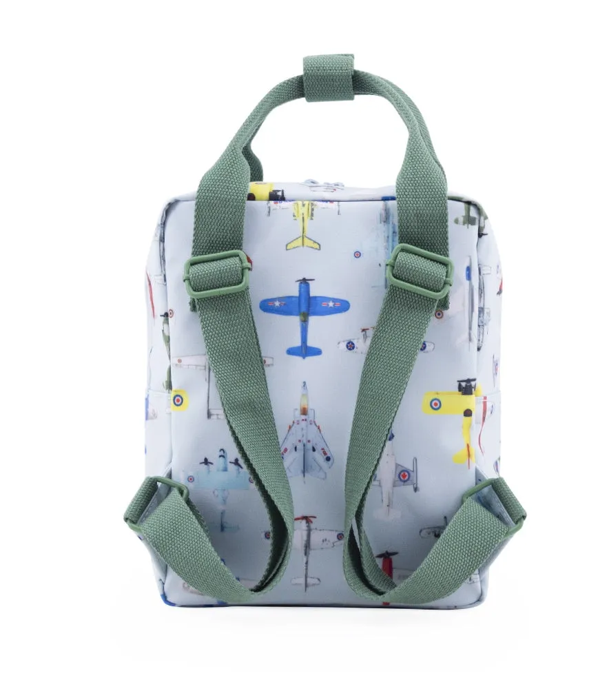 Studio Ditte Small Backpack Ice Blue, Airplanes