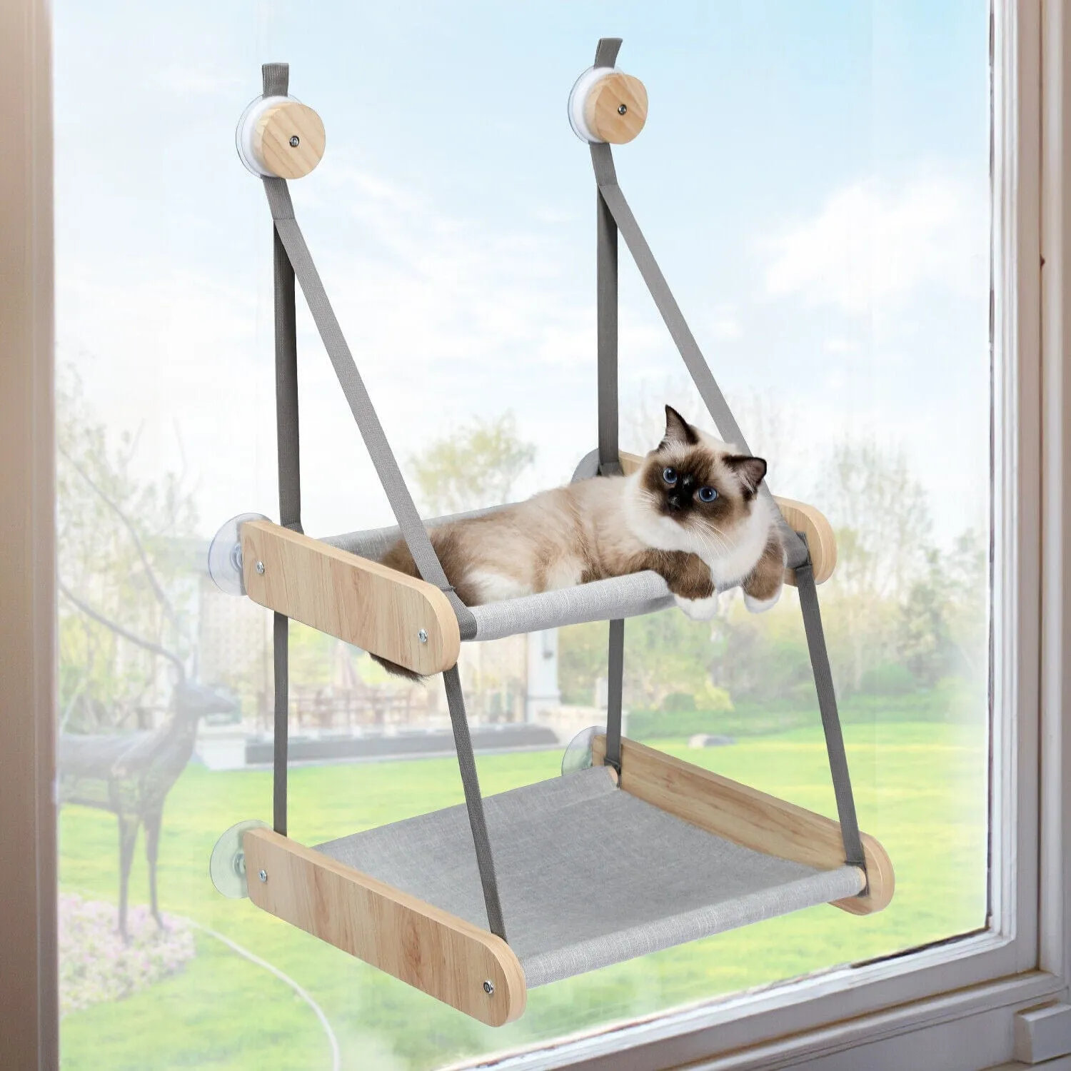 Two Level Cat Window Perch Hammock