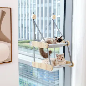 Two Level Cat Window Perch Hammock