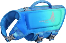 VIVAGLORY Lightweight Dog Life Jacket, Pet Life Preserver Life Vest Skin-Friendly Neoprene for Small Dogs with D-Ring and Quick Release Buckle, Turquoise