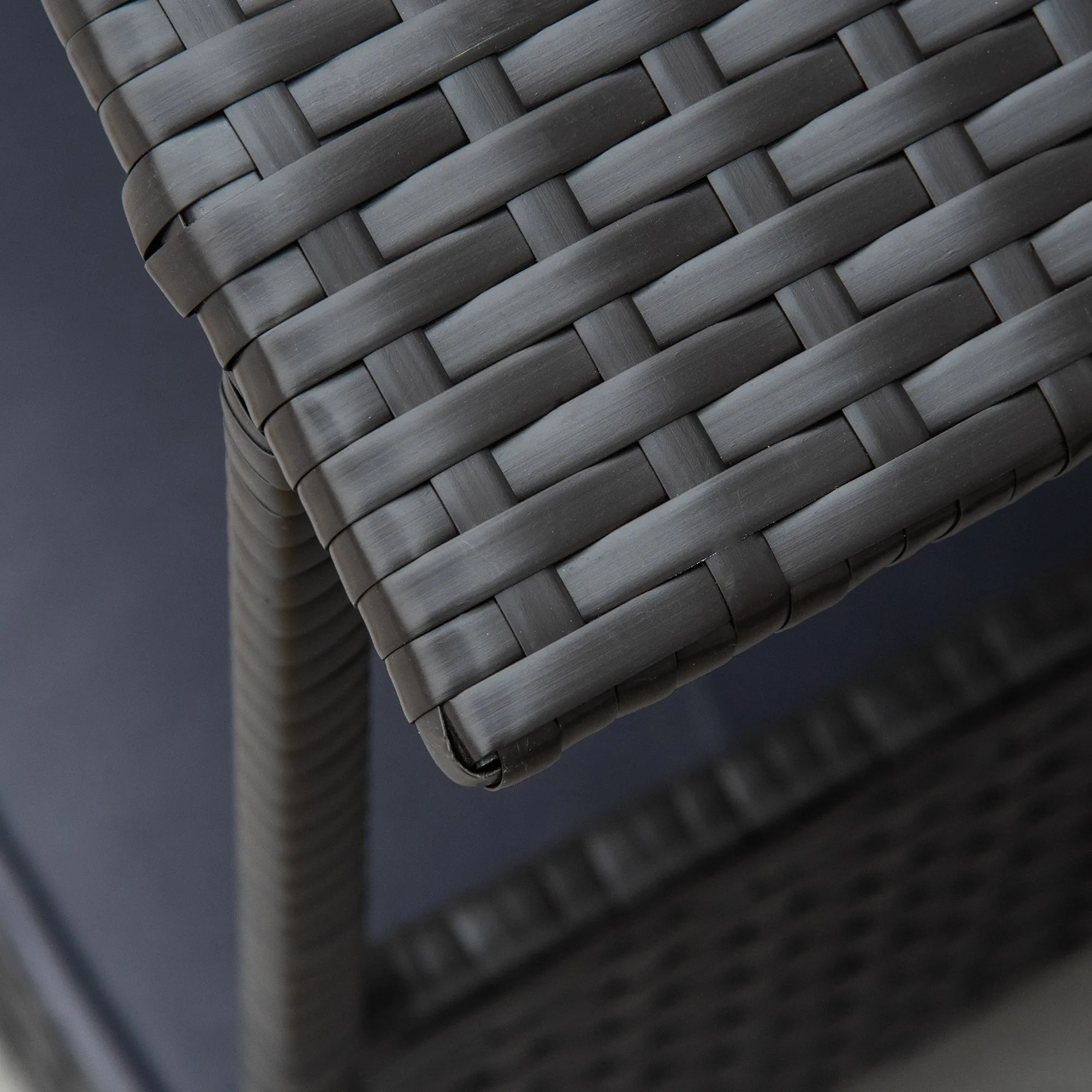 Wicker Dog House, Rattan Pet Bed with Soft Cushion, Canopy, Cat House with Anti-slip Pads, Grey, 98 x 69 x 73 cm